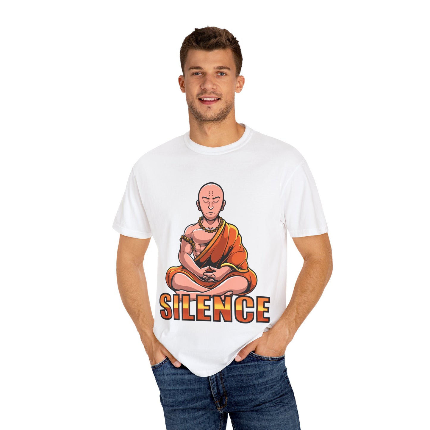 "Silence" Monk Meditating Tee